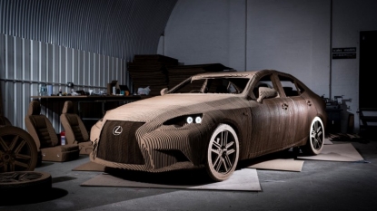 Lexus reveals full-scale origami IS saloon