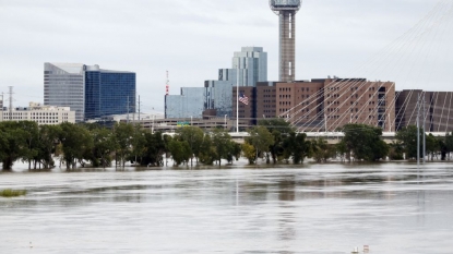 Train derails in flood waters outside Corsicana