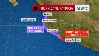 Tropical storm Patricia churns toward Mexico’s Pacific coast