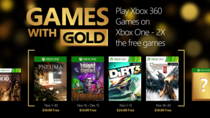 Xbox Games with Gold November 2015 confirmed