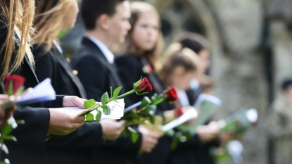 Town falls silent on Armistice Day