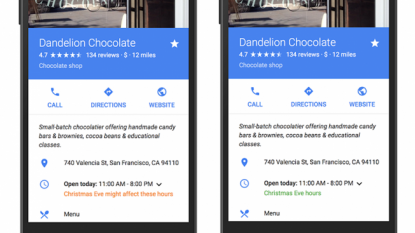 Google Maps will now show you holiday hours for businesses