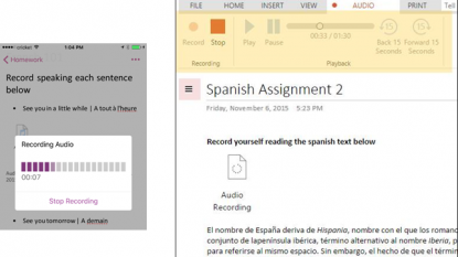 OneNote adds ‘badge’ for Android, audio recording and file attachment for iOS