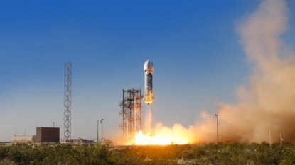 Jeff Bezos’ space company lands reusable rocket