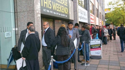 Londoners desperate for affordable housing camp out to buy Galliard flats