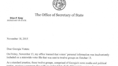 Secretary of State says employee fired for releasing Georgia voters’ Social