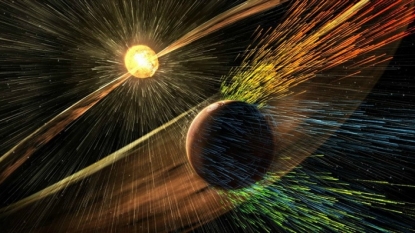 Solar Winds Stripping Martian Atmosphere