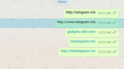 WhatsApp For Android Appears To Be Blocking Telegram Links