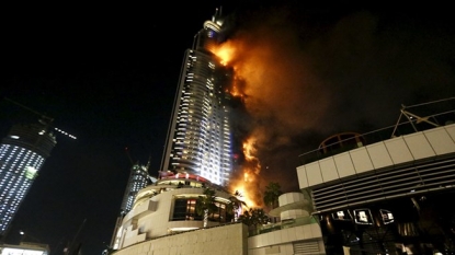 Massive hotel fire in Dubai