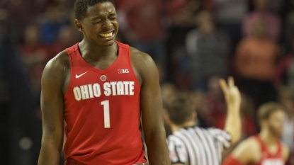 Ohio State player denies re-aggravating shoulder injury during humiliating floor slap