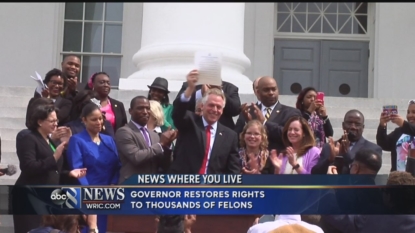 VA Governor Signs Order Restoring Voting Rights Of Felons