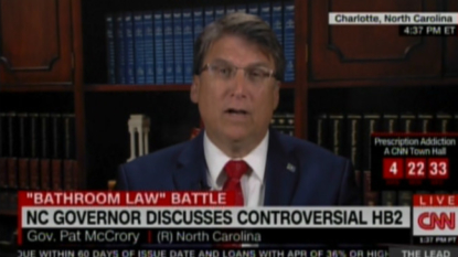 North Carolina Gov. Pat McCrory blames Democrats for ‘bathroom bill’