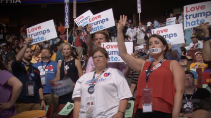 Ready for ‘that moment.’ (Roll call at the DNC.)