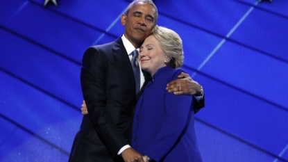 “America is already great” Obama backs Clinton, barbs Trump