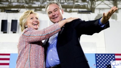 Hillary Clinton and Tim Kaine kick off battleground bus tour