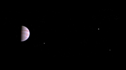 Juno sends first view of Jupiter and its moons