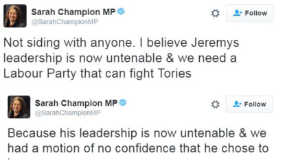 Labour MP Sarah Champion Unresigns From Jeremy Corbyn’s Frontbench