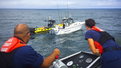 Coast Guard rescued 6 people after boat took on water