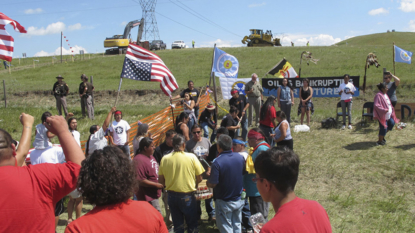 Sioux tribe leader wants political help to halt oil pipeline