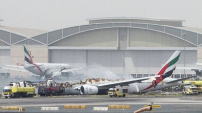 Dramatic Video Of Emirates Plane Bursting Into Flame After Crash Landing