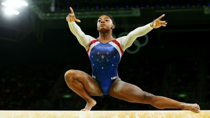 U.S. gymnast Biles dazzles in winning all