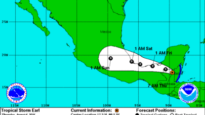 Hurricane Earl forms, takes aim at Belize