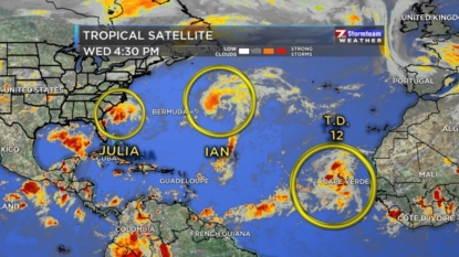 Julia, off S.C. coast, weakens to tropical depression