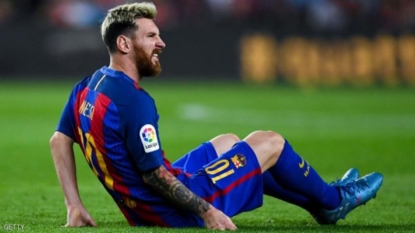 Barcelona’s Lionel Messi out injured for three weeks with groin strain