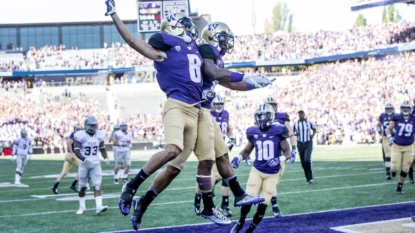 Browning throws 5 TDs passes, No. 18 Washington beats Idaho