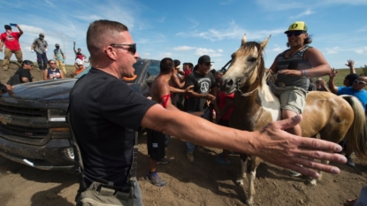 Oil pipeline crosses sacred tribal land