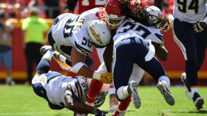 Chargers receiver Keenan Allen carted off with knee injury