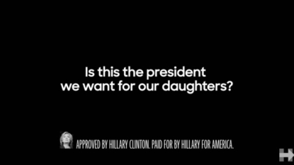 Clinton ad shows girls as Trump insults women