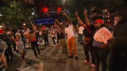 Police, protesters clash in Charlotte; 1 person shot, killed, reports say