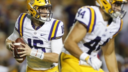 LSU has yet to decide between Harris, Etling