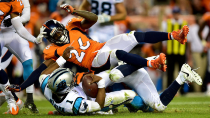 Broncos safety fined for hit to Newton’s head