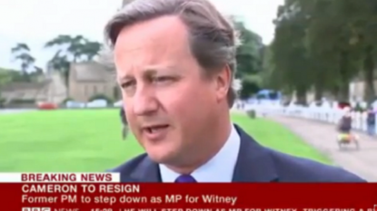 David Cameron Says He Is Stepping Down From Parliament