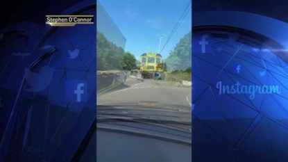 School bus, FedEx truck go head to head on NJ road