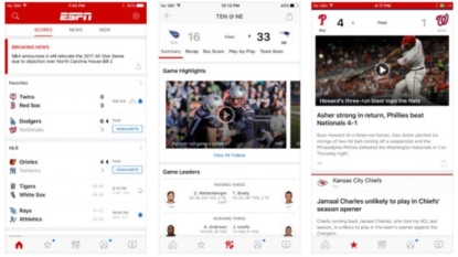 ESPN App Updated For iOS 10 On iPhone & iPad