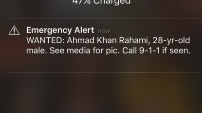 Emergency Alert Identifies Suspect at Large in New York-Area Bomb Spree