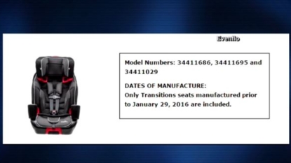 Evenflo recalls booster seats; children can loosen harness