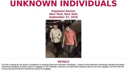 FBI “Seeking Information” On 2 Men in NYC Bombing