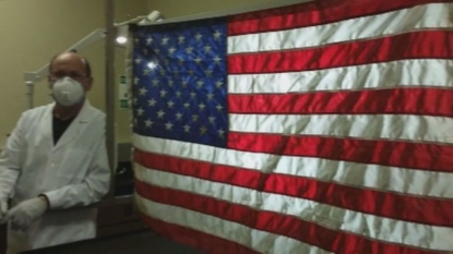 Ground Zero flag returns to NY