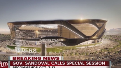 Governor endorses Vegas stadium plan