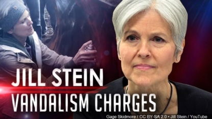 Jill Stein charged for spray-painting bulldozer in Dakota pipeline protest