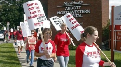 Striking nurses picket 5 hospitals in Minnesota