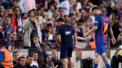 Setback for Barcelona as injured Lionel Messi sidelined for three weeks