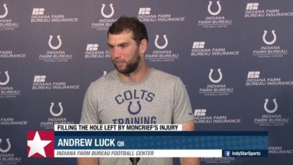 Luck sits out with sore right shoulder, but expects to play