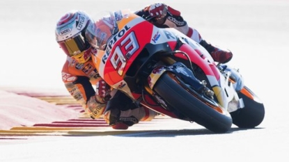 Marquez shrugs off crash to claim Aragon pole