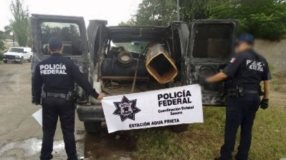 Mexican police: Van with cannon used to shoot drugs to US