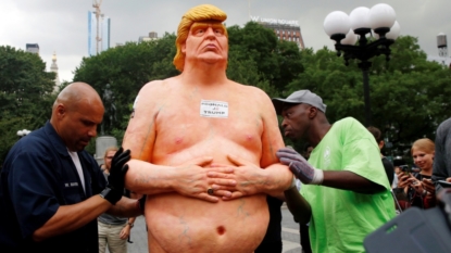 Naked Donald Trump statue stolen in Miami